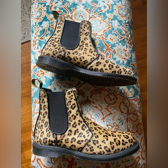 Dr. Martens Shoes - Dr. Martens calf hair leopard chelsea boots